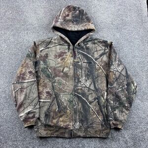 Winchester Reversible Camo Hoodie Mens Large Realtree Cotton Blend Hunting